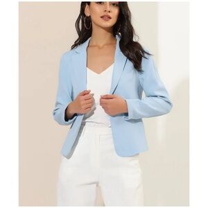 OPEN FRONT OFFICE WORK BUSINESS CROP SUIT BLAZER JACKETS
